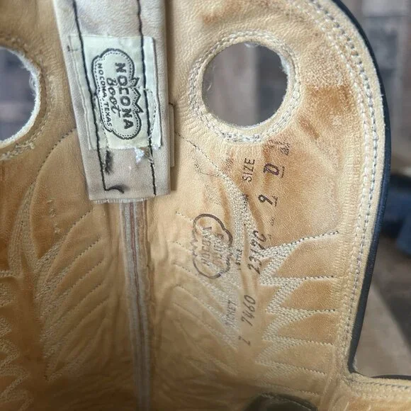 Nocona Vintage Western Cowboy Boots Mens 9 D